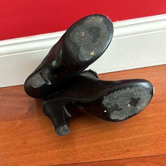 Marc by Jacobs Short Boots High Heels Leather Logo Studs 37.5 - Picture 7 of 9